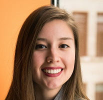 Victoria Lawson, egy pénzügyi kereskedési vállalat pénzügyi vezetője, portré